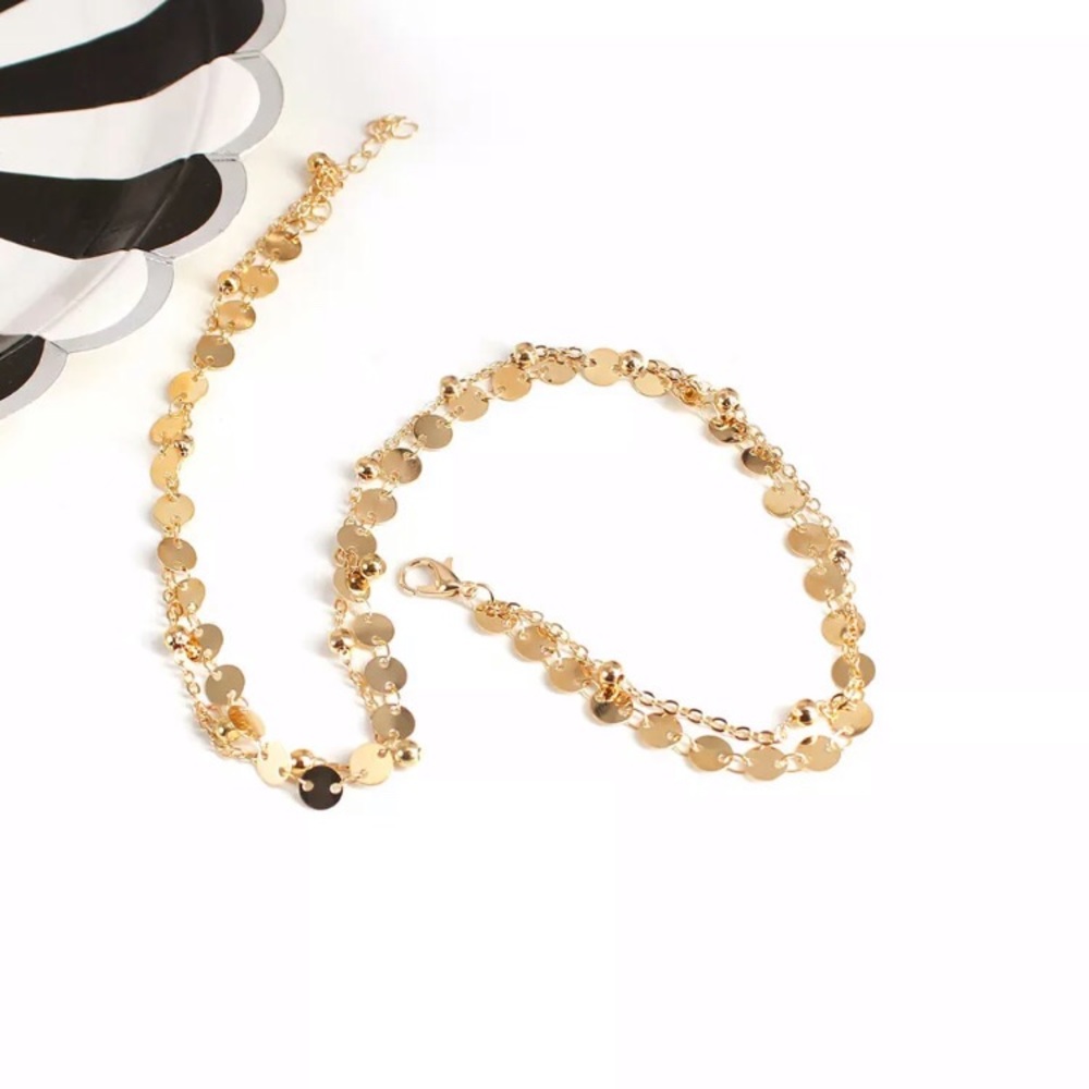 ⚜️[𝟯/$𝟭𝟴]⚜️2 Layered Gold Delicate Necklace NEW - Picture 2 of 9